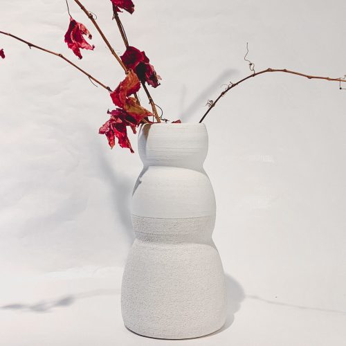 Jarrón gres blanco (Ref: 037)